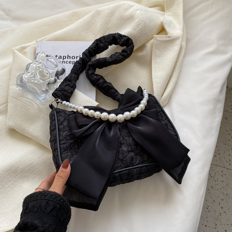 Posh Girls Pearl Bow New Underarm Bag