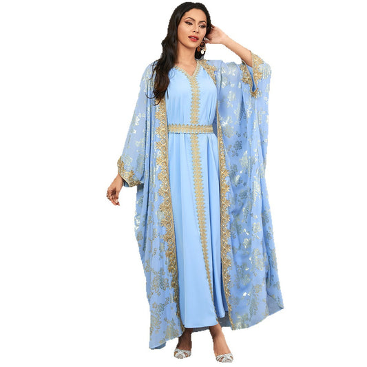 Cardigan Polyester Robe Dubai Dress