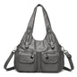 Middle-aged Mom Solid Color Crossbody Handbag