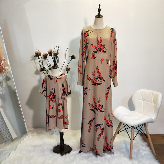 Slim Fit Oversized Luxury Dress Parent-child Outfit
