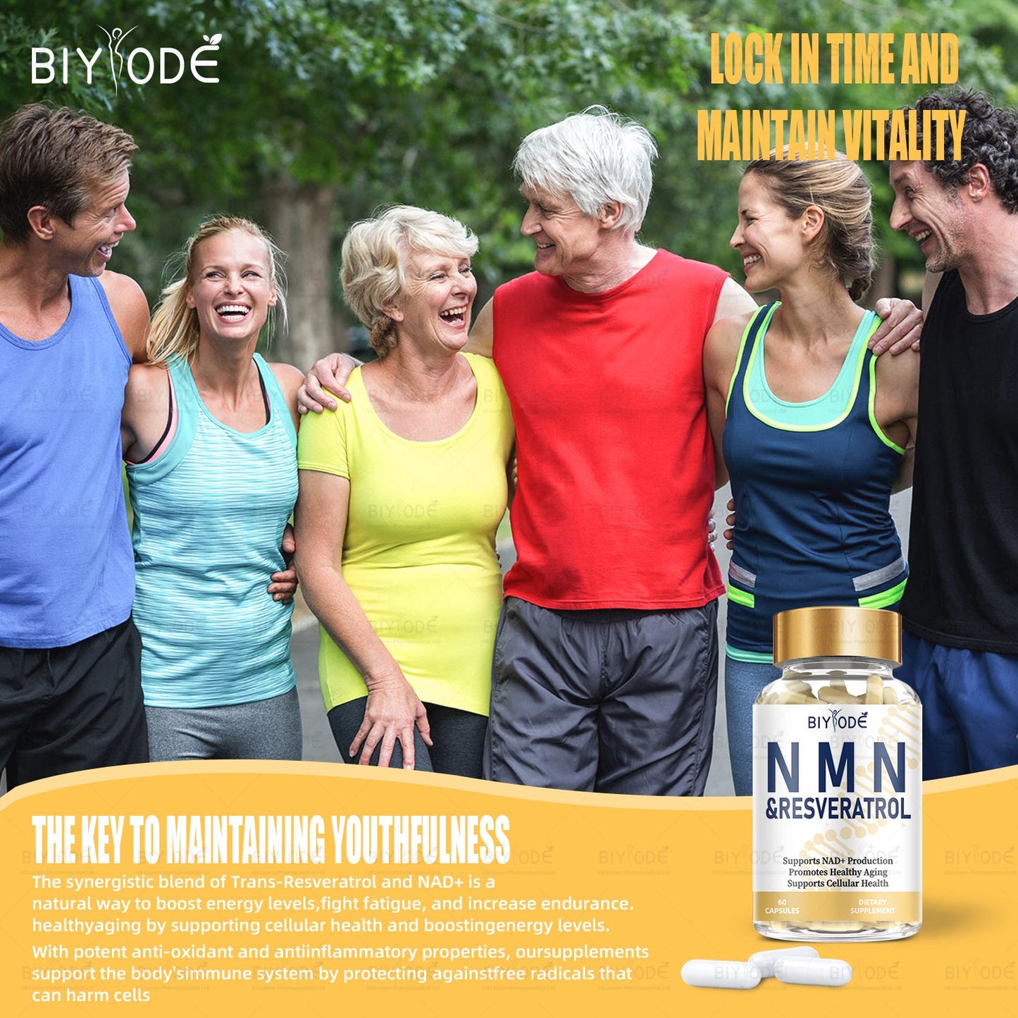 NAD+ Health Vitamins Supplement, Promotes DNA Repair, NMN