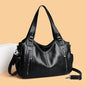 Retro Solid Color Simple Textured One-shoulder Bag Large Capacity Women