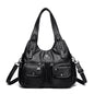 Middle-aged Mom Solid Color Crossbody Handbag