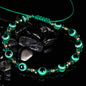 Rainbow Eye Crystal Bead Pull Adjustable Bracelet