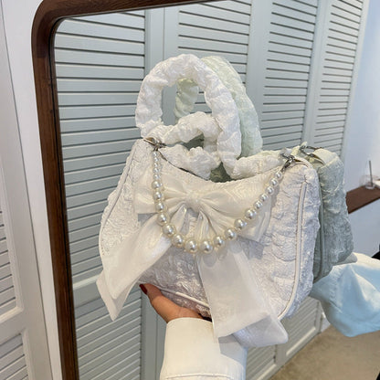 Posh Girls Pearl Bow New Underarm Bag