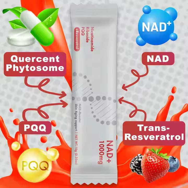 NAD Liquid Supplement Nicotinamide Riboside Supplement With Collagen Immune System Support 30 Sticks