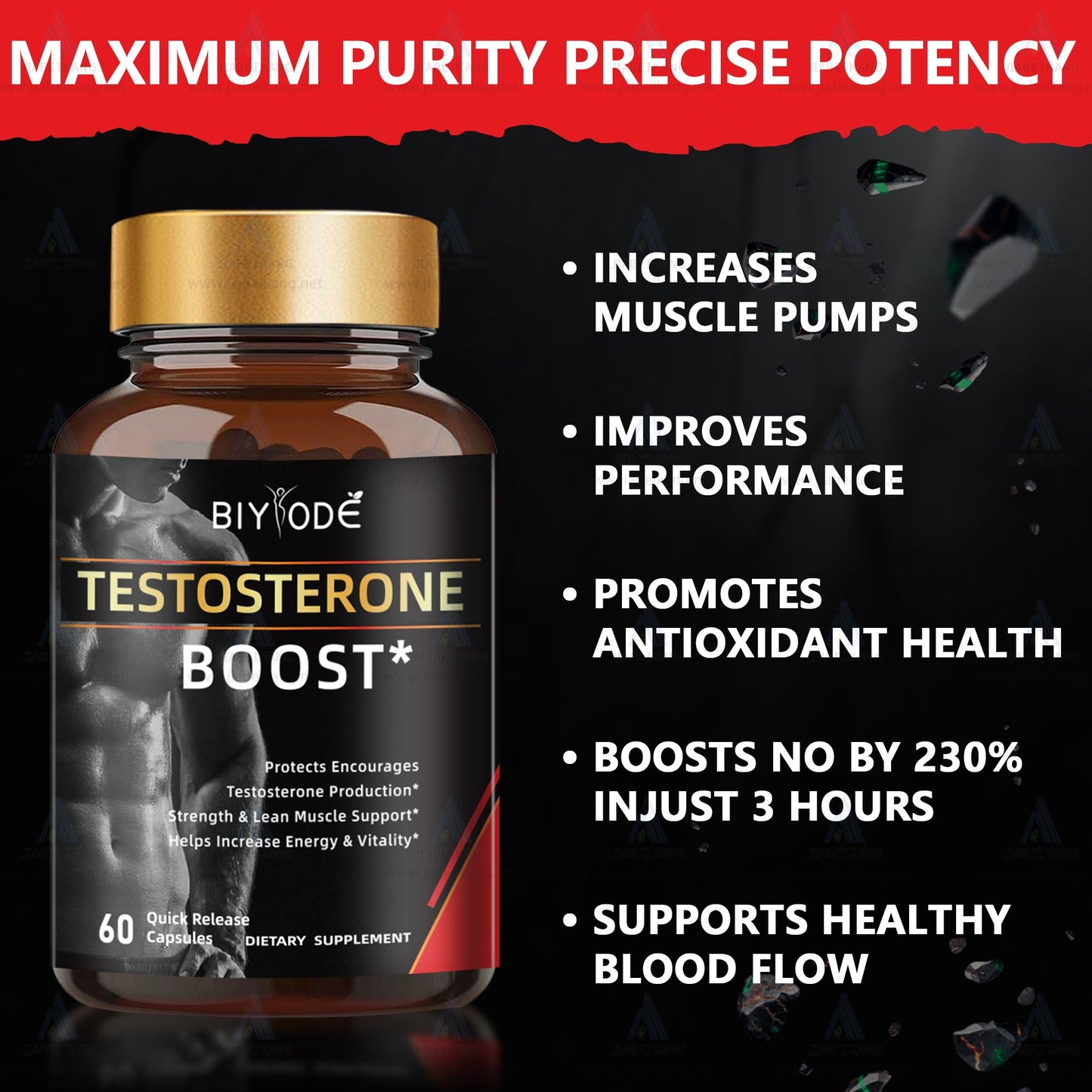 Testosterone Health Booster for Men Muscle Power Supplement