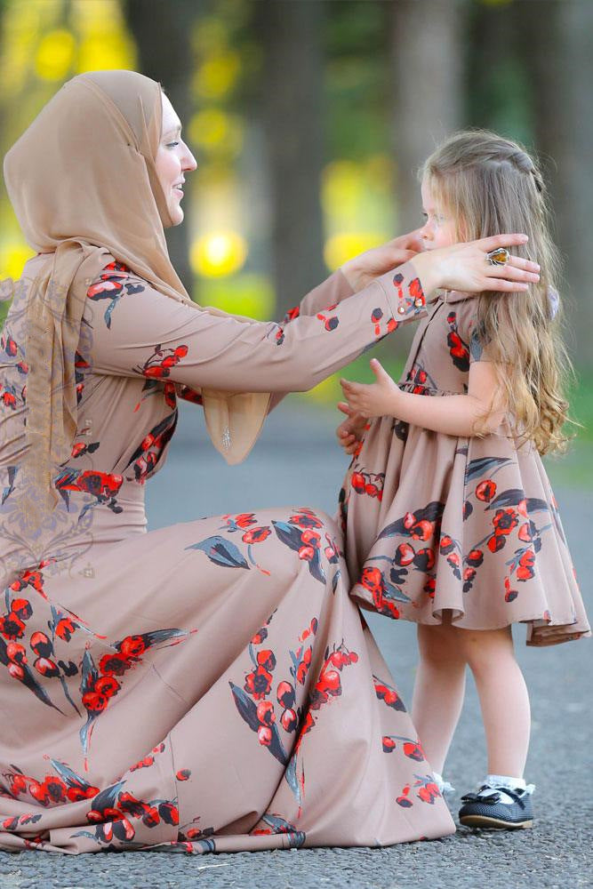 Slim Fit Oversized Luxury Dress Parent-child Outfit