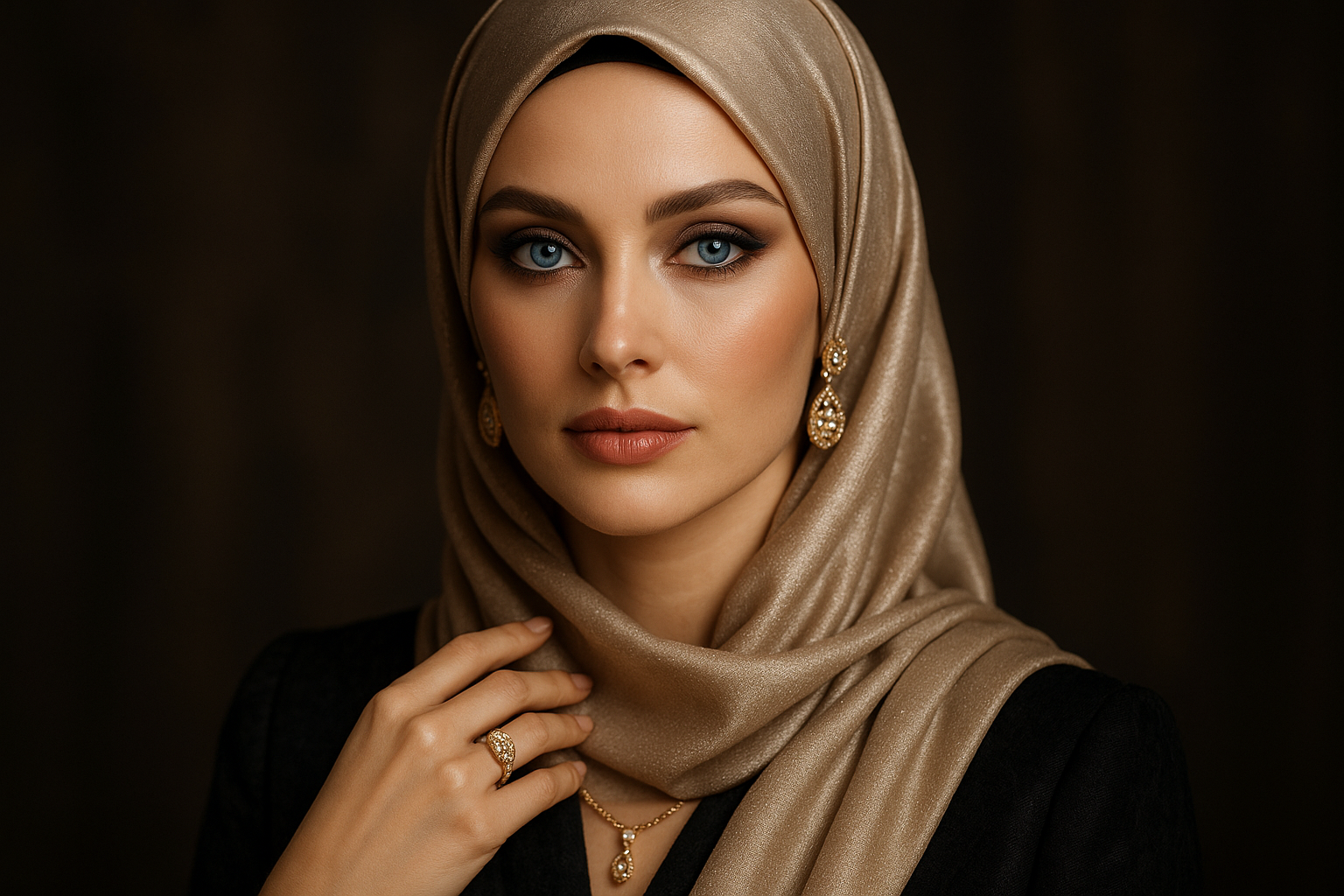 Elevate Your Style: Discover the Luxury muslim girl with blue eyes mackup