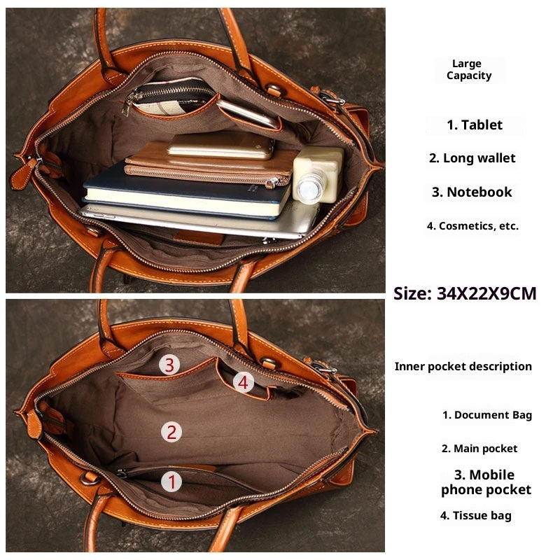 Posh Women's Casual Zip Crossbody Premium Leather Bag